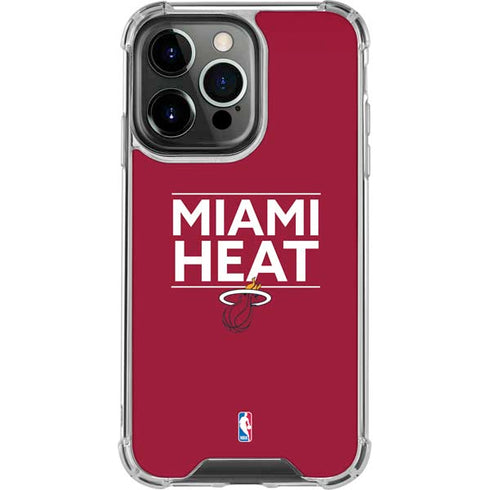 NBA Miami Heat Standard - Red iPhone 15 Pro Clear Case